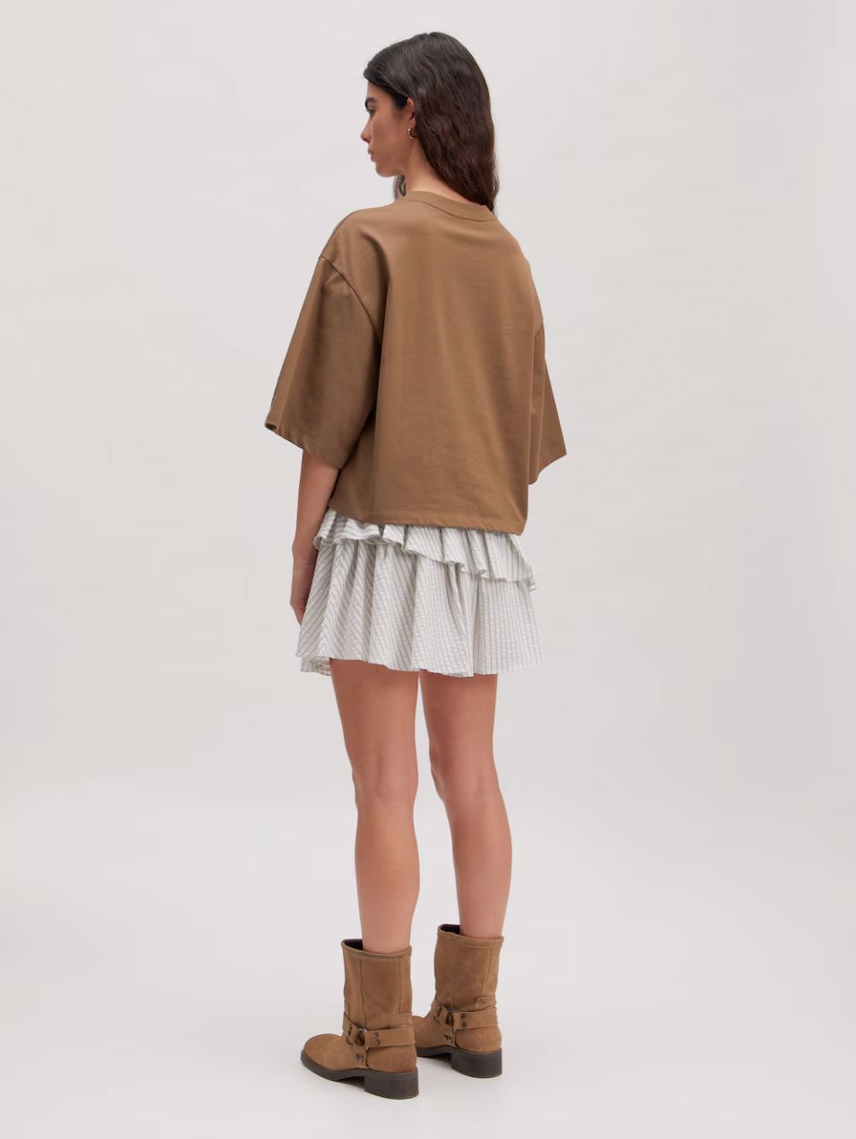 T shirt kaki taupe Enzo