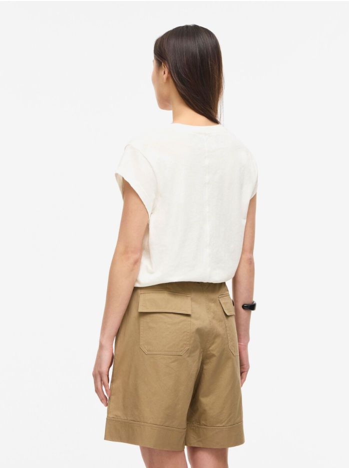 T shirt blanc col V Hanna