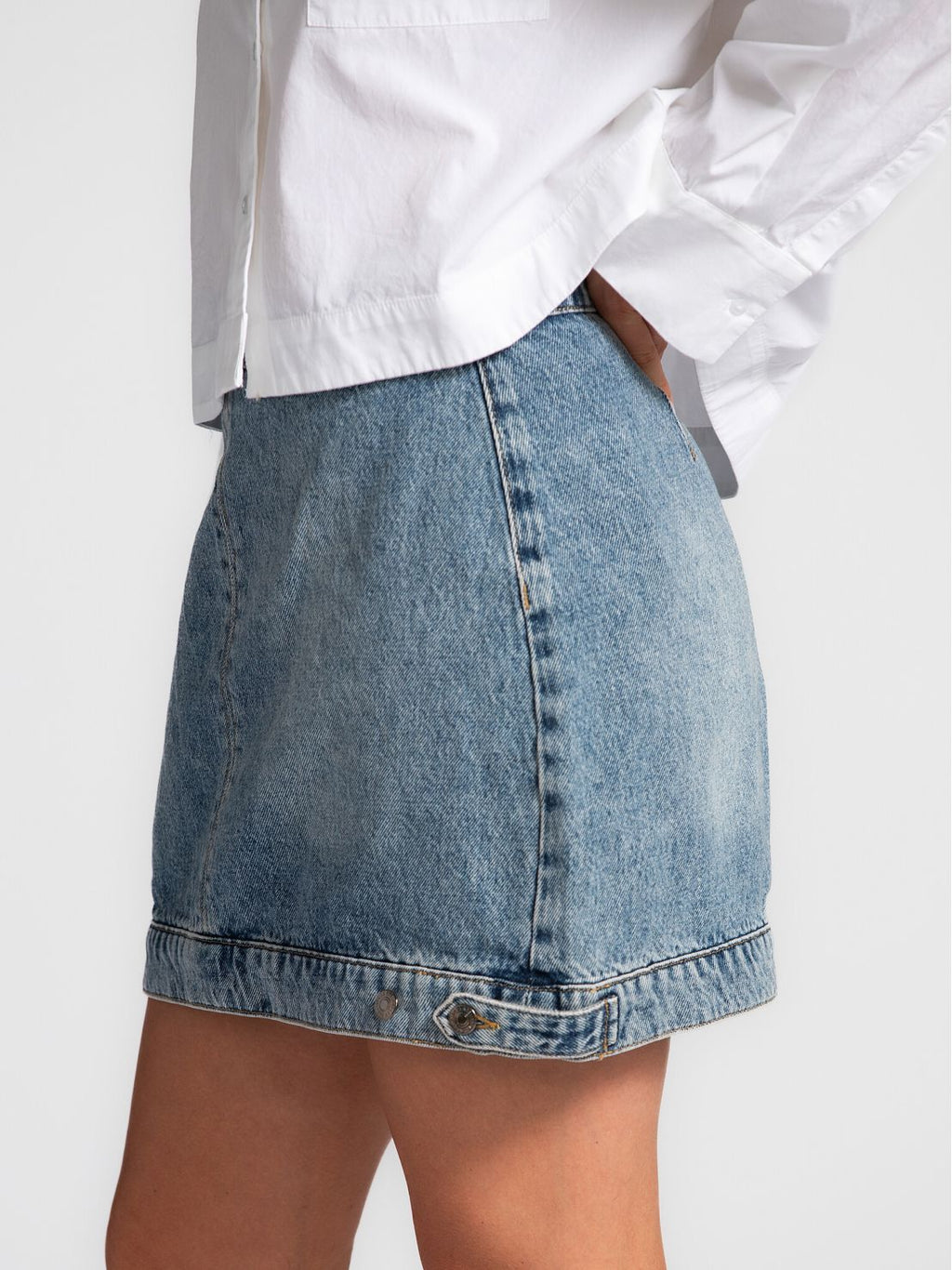 Jupe en jean clair Mara