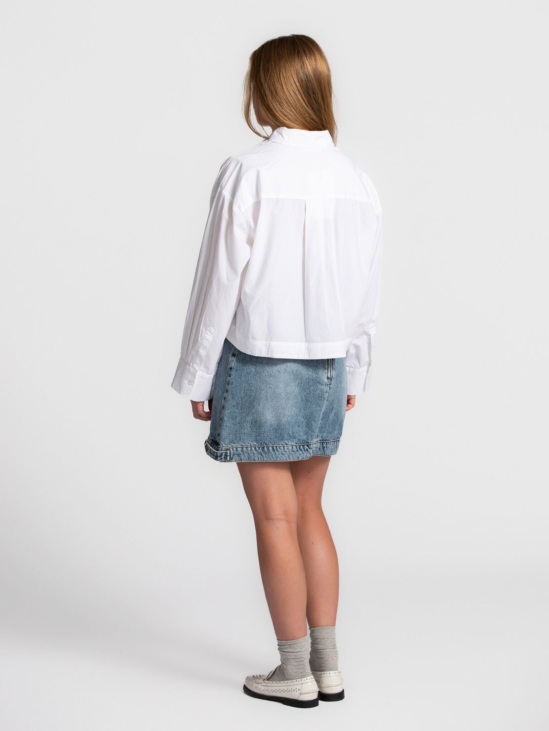 Jupe en jean clair Mara