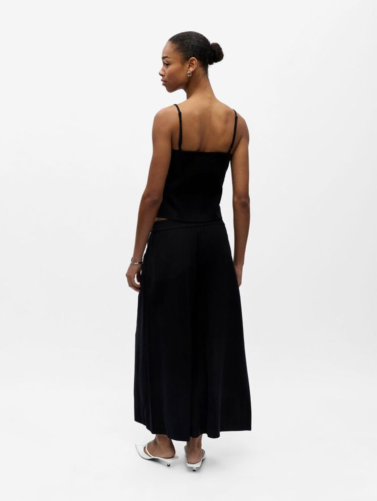 Jupe culotte fluide élastique noir Harriet