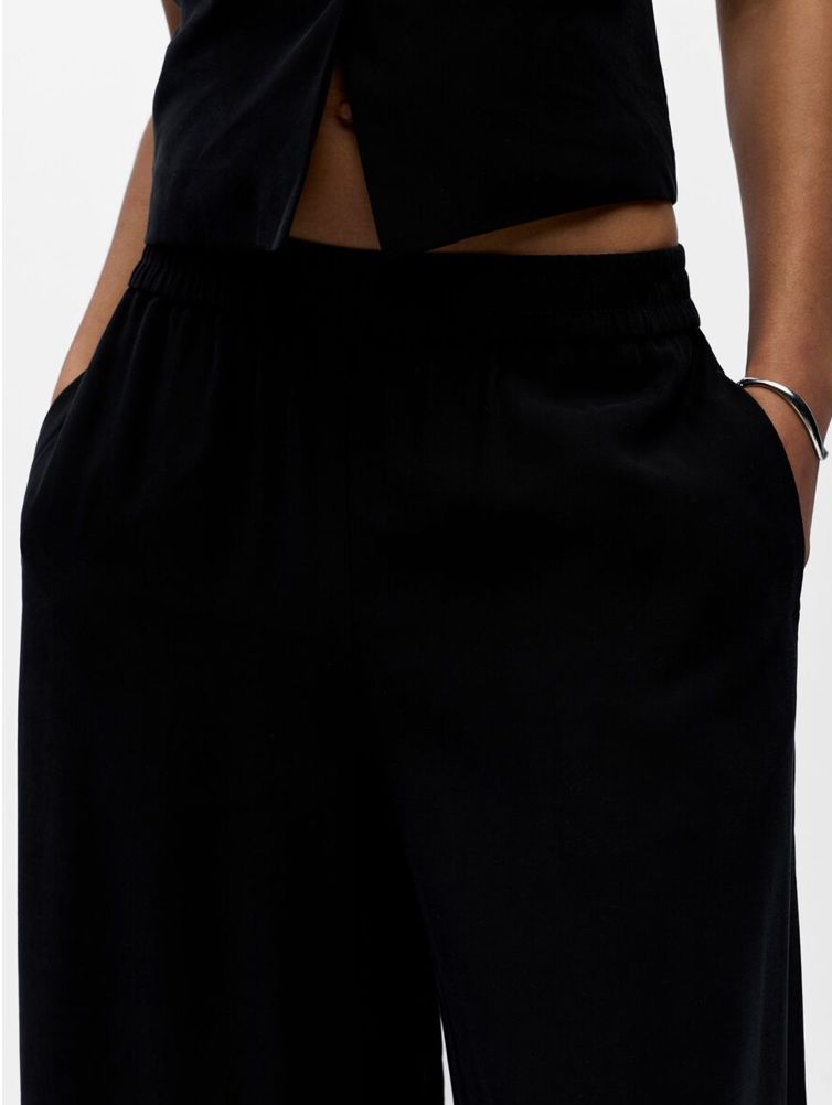 Jupe culotte fluide élastique noir Harriet