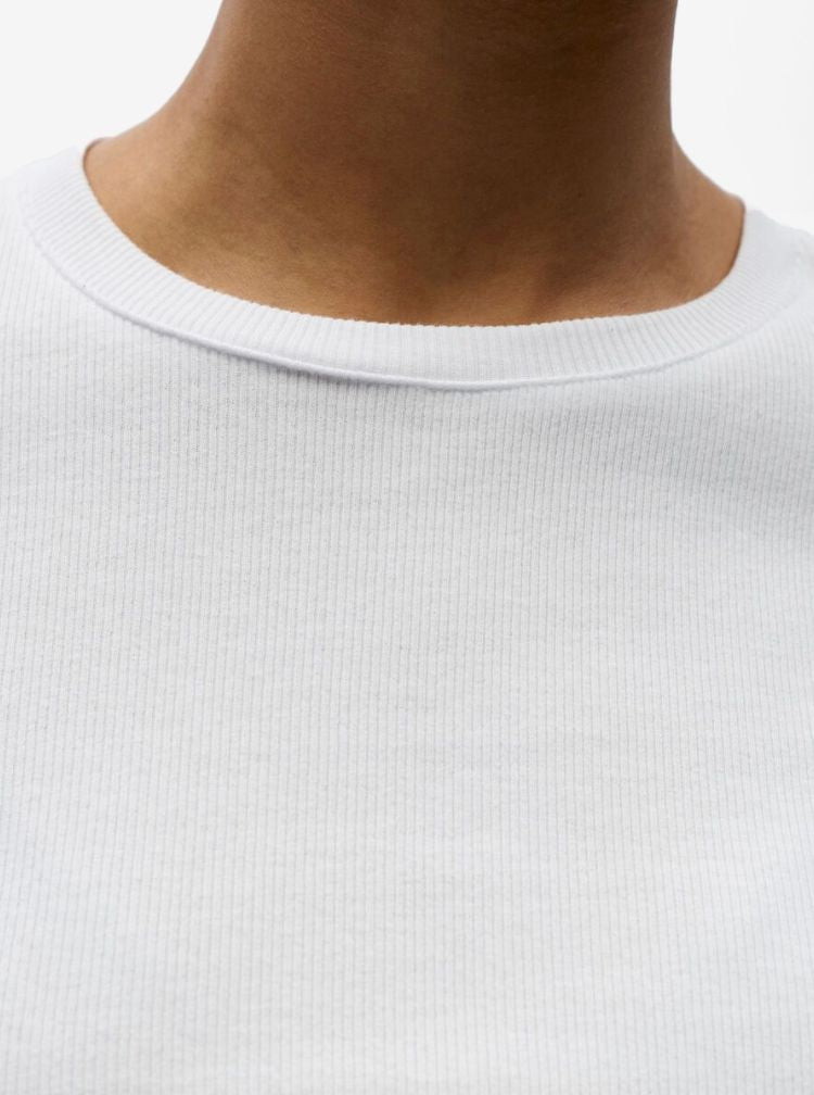 T shirt blanc côtelé Moli