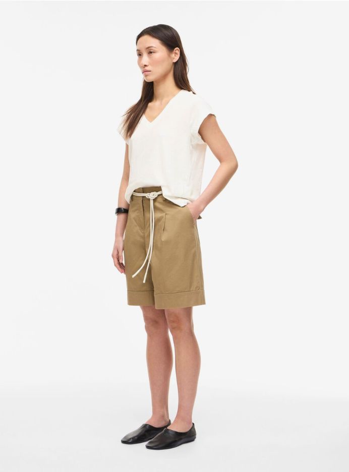 T shirt blanc col V Hanna