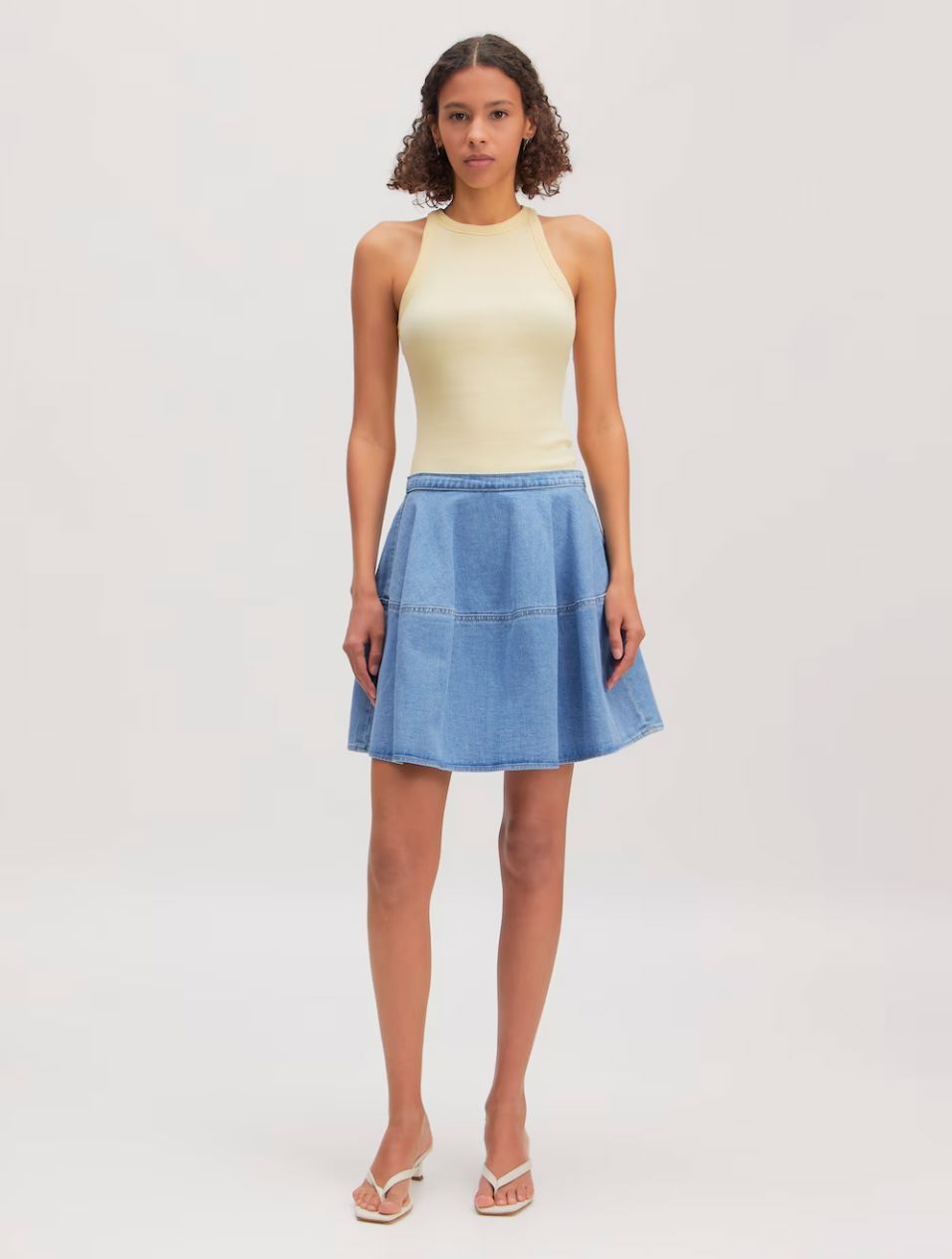 Jupe denim trapèze Jackie