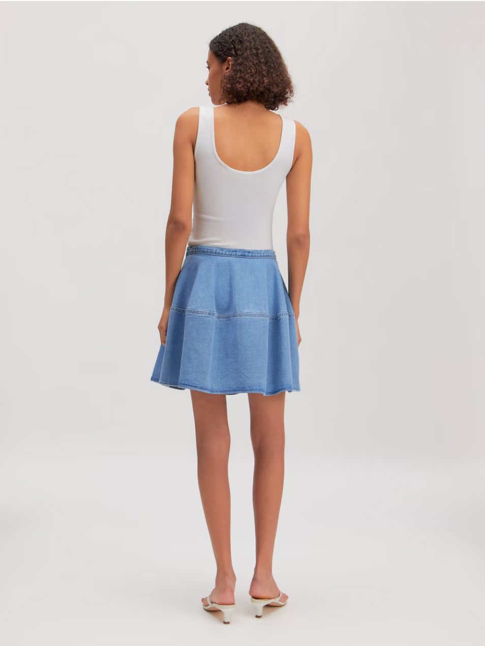 Jupe denim trapèze Jackie