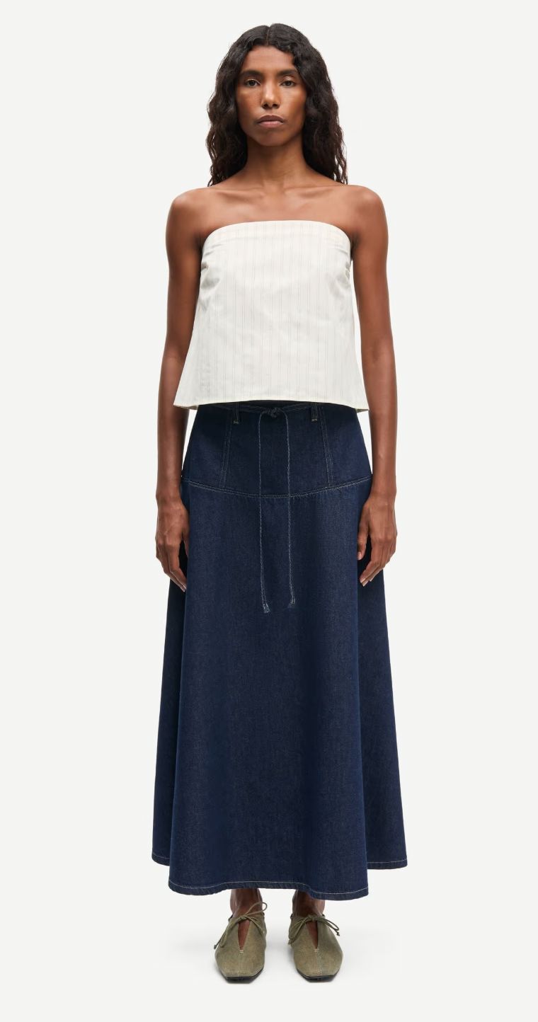 Jupe midi denim brut Satilly