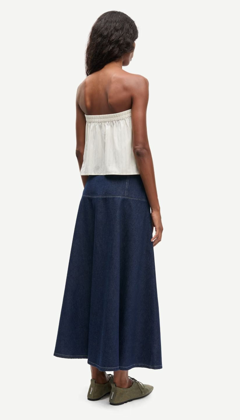 Jupe midi denim brut Satilly
