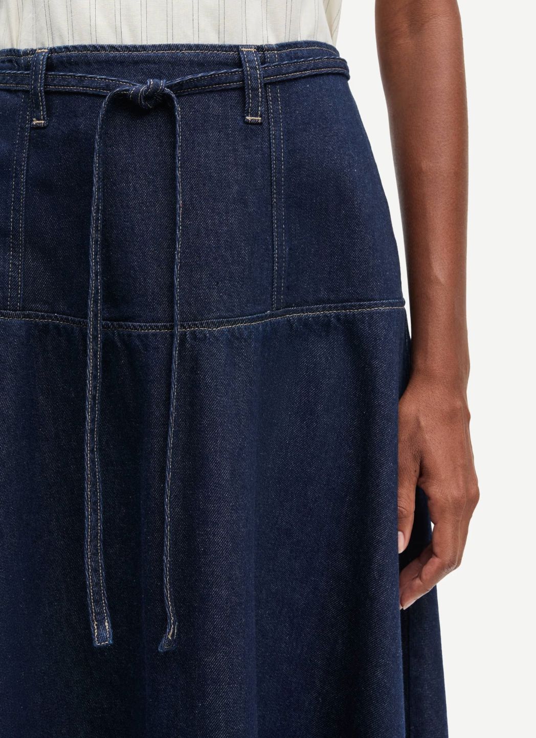 Jupe midi denim brut Satilly