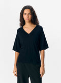 T shirt col V noir Thess